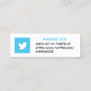 Twitter-Visitenkarten / Aufruf zum Handeln Mini Visitenkarte