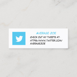 Twitter-Visitenkarten / Aufruf zum Handeln Mini Visitenkarte