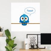 Twitter-Vogelplakat Poster (Heimbüro)