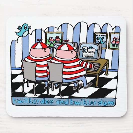 Twitterdee und twitterdum mousepad (Vorne)