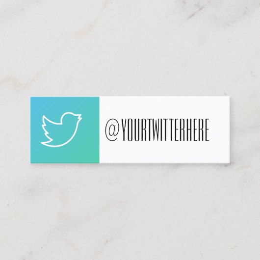 Twittermoderne Sozialmedium-Geschäftskarte Mini Visitenkarte (Vorderseite)