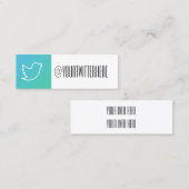 Twittermoderne Sozialmedium-Geschäftskarte Mini Visitenkarte (Vorne/Hinten)