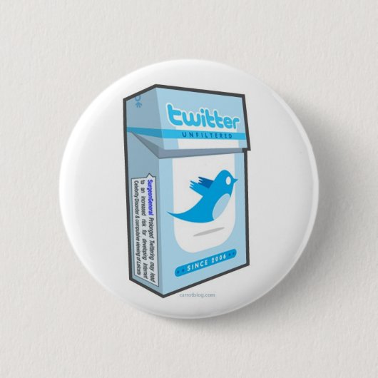 Twittersüchtiger Button (Vorderseite)