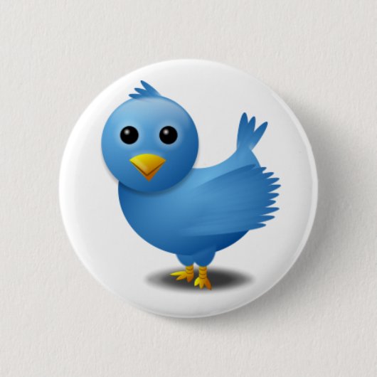 Twittervogel Button (Vorderseite)