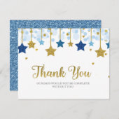 Twnikle Funkeln-kleiner Stern danken Ihnen zu Dankeskarte (Vorne/Hinten)