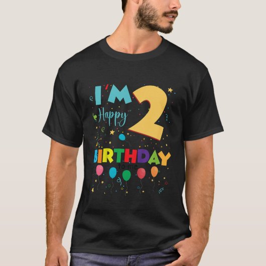 Two 2yr 2th Birthday Happy Birthday Boys Girls 2 Y T-Shirt (Vorderseite)