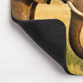 Two African Elephants In Savannah Grass Mousepad (Ecke)
