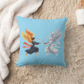 Two Angel with large sword with open wings Kissen (Decke)