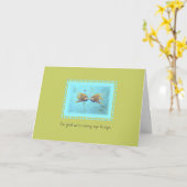 TWO Angelfish Sweet Angel Eye to Eye Card Karte (Gelbe Blume)