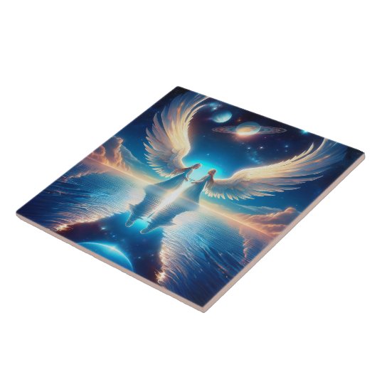 Two Angels Fliese (Seite)