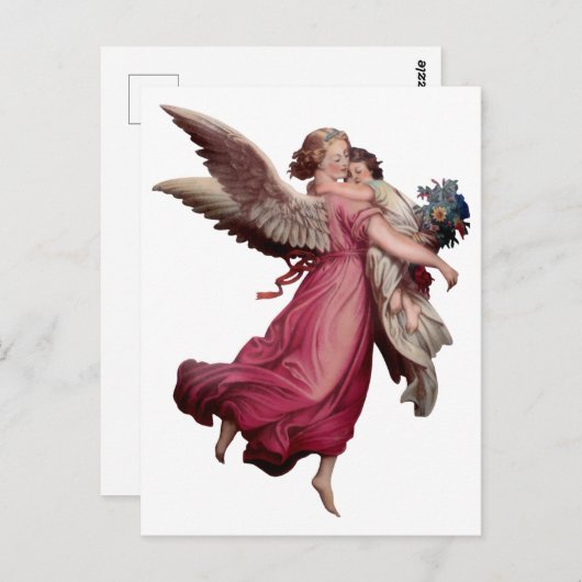 Two Angels in Flight Postkarte (Vorne/Hinten)