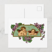 Two Angels Vintage Painting Postkarte (Vorne/Hinten)