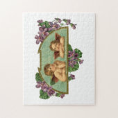 Two Angels Vintage Painting Puzzle (Vertikal)
