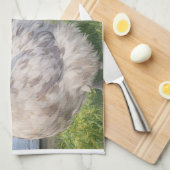 Two Anime Chickens Farmhouse Kitchen Towel Geschirrtuch (Viertel Falte)