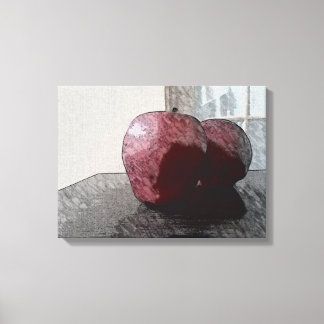Two Apples Digital Art Leinwanddruck