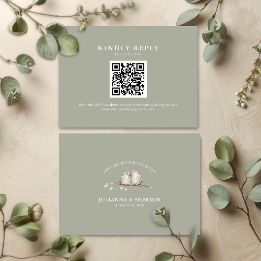 Two Are Better Than One RSVP Card Begleitkarte