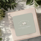 Two Are Better Than One Wedding Quadratischer Aufkleber