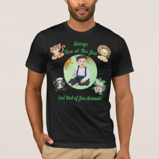 Two at the Zoo Safari Jungle Animals Birthday Dad T-Shirt