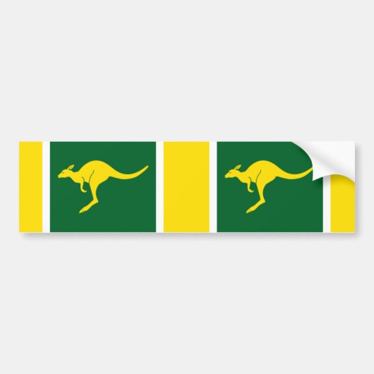 TWO Aussie Colors Kangaroo Autoaufkleber (Vorne)