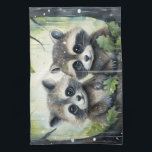Two Baby Raccoons in the Rain Geschirrtuch<br><div class="desc">Two Baby Raccoons in the Rain</div>