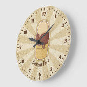 Two Balls Ice Cream Cup Large Clock Große Wanduhr (Winkel)