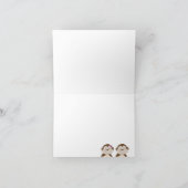 Two Bambino Monkeys Green Dot Thank you notes Dankeskarte (Innenseite)
