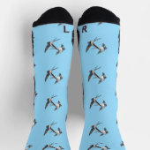 Two Barn Swallows Flying High-Performance Athletic Socken (Oben)