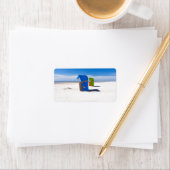 Two beach chairs at the North Sea Adressaufkleber (Insitu)