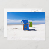Two beach chairs at the North Sea Postkarte (Vorne/Hinten)