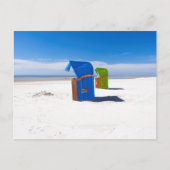 Two beach chairs at the North Sea Postkarte (Vorderseite)