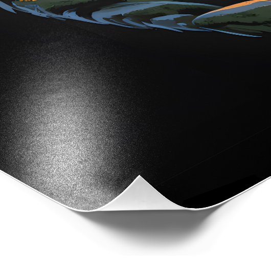 Two bears in the forest dark 2 fotodruck (Ecke)