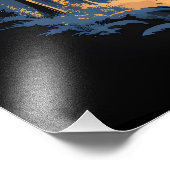 Two bears in the forest dark 3 fotodruck (Ecke)