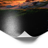 Two bears in the forest dark 5 fotodruck (Ecke)