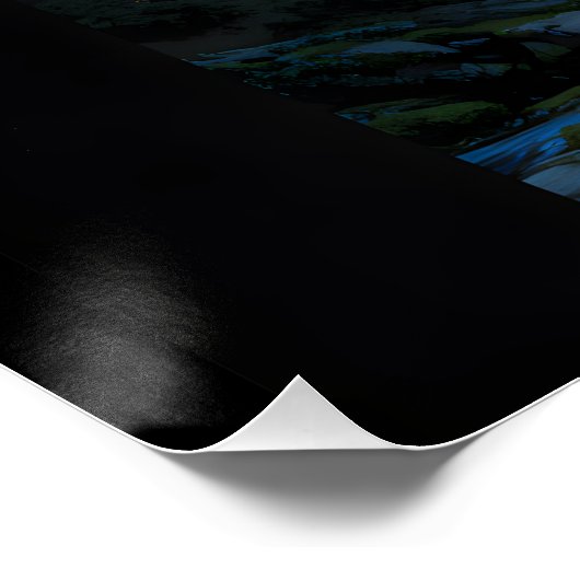 Two bears in the forest dark 6 poster (Ecke)