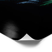 Two bears in the forest dark poster (Ecke)