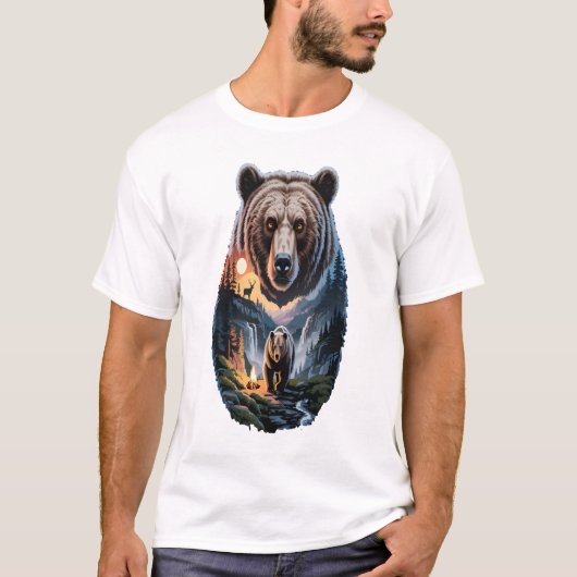 Two bears in the forest T-Shirt (Vorderseite)