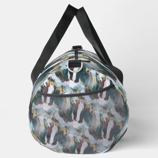 Two Bears in Winter Wildlife Abstract Art Duffle Bag (Rechts)