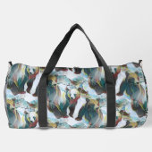 Two Bears in Winter Wildlife Abstract Art Duffle Bag (Rückseite)
