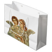 Two Beautful Angels Große Geschenktüte (Vorderseite Schrägansicht)