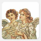 Two Beautful Angels Quadratischer Aufkleber (Vorderseite)