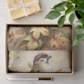 Two Beautiful Birds with Autumn or Fall Leaves Seidenpapier (Geschenk)