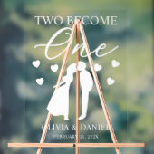 Two Become One Custom Wedding Acrylschild (Neutral)