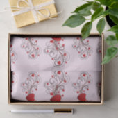 Two Become One Scrolled Hearts Pink Seidenpapier (Geschenk)