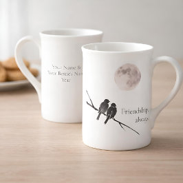 Two Birds Sumi-E | Freundschaft, Immer | Galentine Porzellantasse