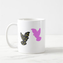 Two Birds Zodiac Tasse • Himmelszwillinge im Flug 