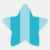 Two Blue Hues Striped  Stern-Aufkleber (Vorderseite)