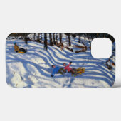 Two boys falling off a sledge Morzin Case-Mate iPhone Hülle (Rückseite (Horizontal))