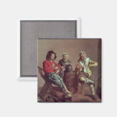 Two Boys und eine Girl Making Music, 1629 Magnet (Vorderseite/Rückseite)