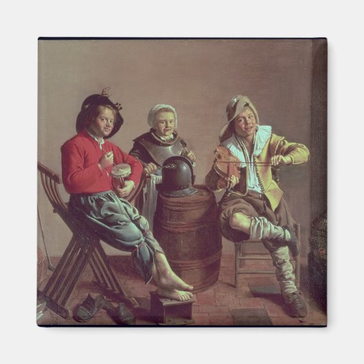 Two Boys und eine Girl Making Music, 1629 Magnet (Vorne)