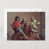 Two Boys und eine Girl Making Music, 1629 Postkarte (Vorne/Hinten)